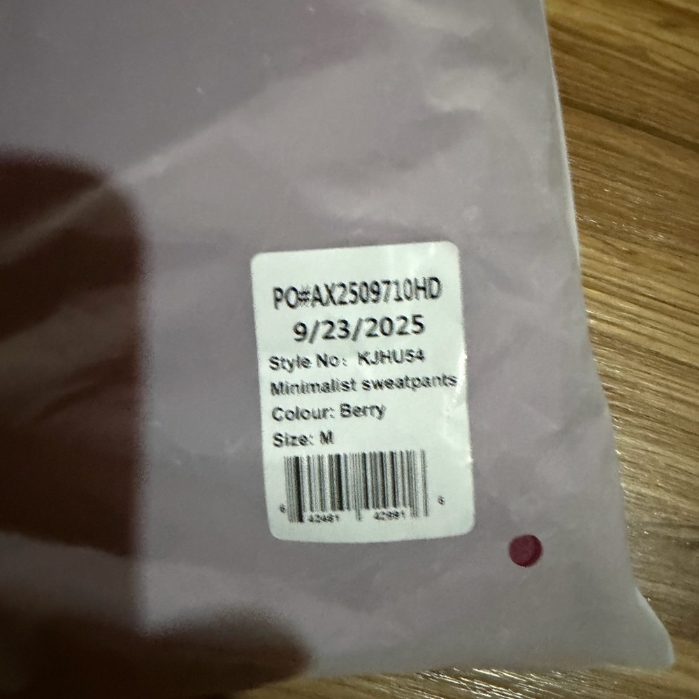 Berry Minimalist Sweatpants - Picture 2 of 5